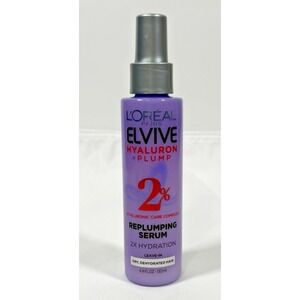L'Oreal Elvive Hyaluron Plump Replumping Serum 4.4oz Purple Leave-In Spray Mist